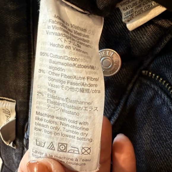 Madewell Cali Demi‎ Boot Black Washed Jeans Size 28 - Picture 7 of 9